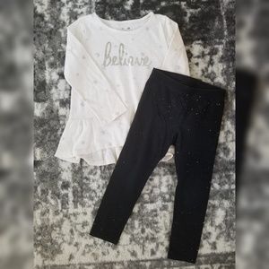 Believe white and black outfit